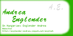 andrea englender business card